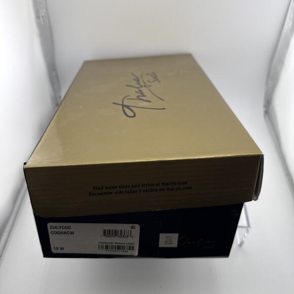 Thalia Sodi Women’s Zuly Cognac Leather Sandals 10 W EUC IN‎ BOX - Picture 11 of 11